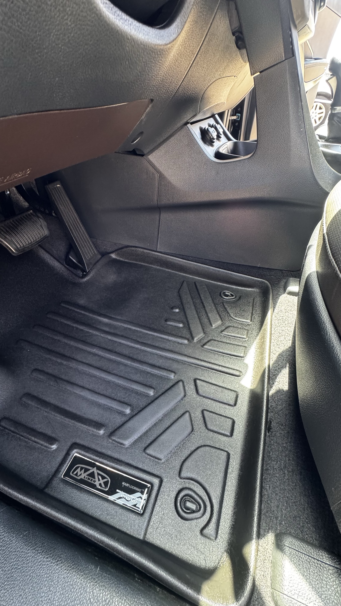 After detail — clean driver footwell with MaxFloorMat liner